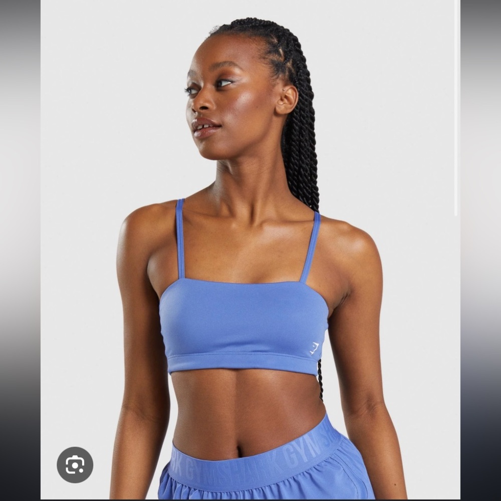 Gymshark bandeau sports bra blue